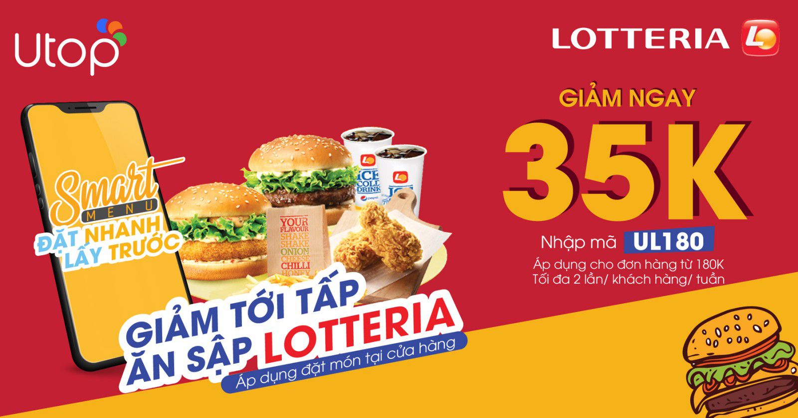 Mã khuyến mãi Lotteria mới nhất 