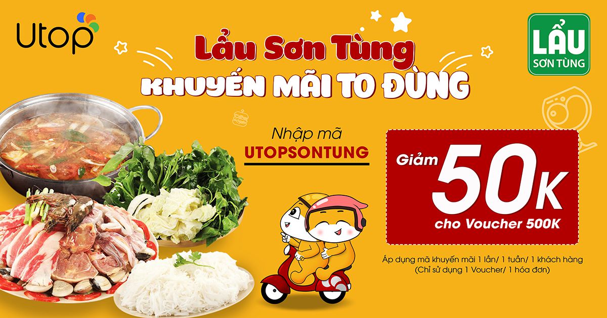 Khuyến mãi Lẩu Sơn Tùng trên ứng dụng Utop