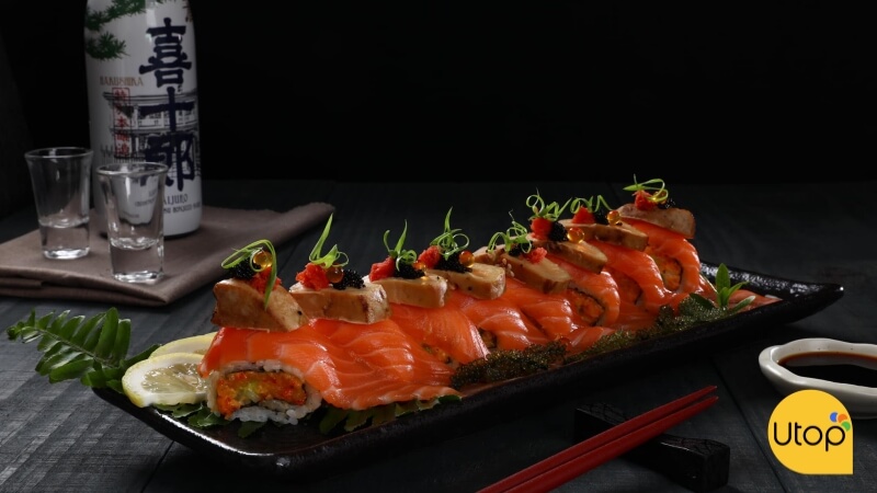 Sushi tươi được trình bày đẹp mắt
