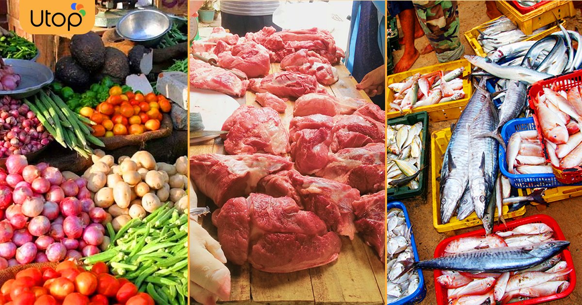 Thịt cá và rau củ vẫn là những mặt hàng được người dân tiêu thụ nhiều nhất khi đi chợ online HCM.