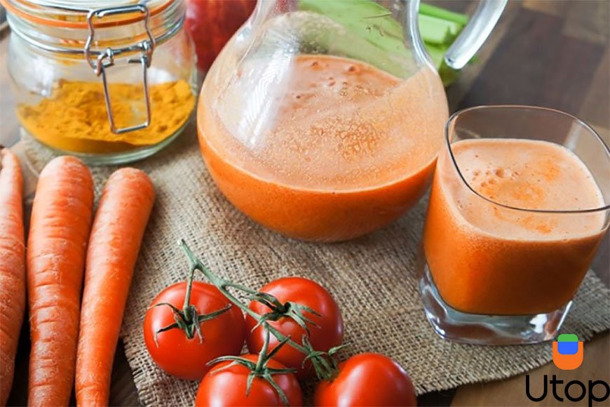 Cách trộn cà rốt với cà chua