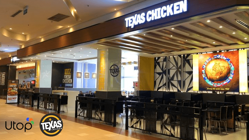 Các chi nhánh của Texas Chicken thường được đặt tại các trung tâm mua sắm lớn