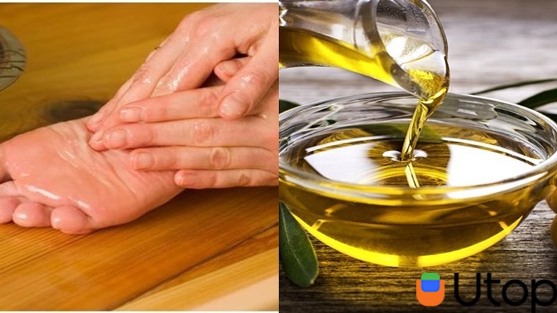 Chăm sóc gót chân bằng dầu oliu