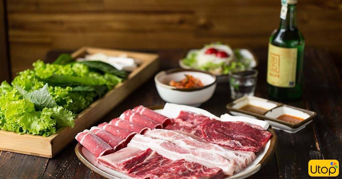 Thịt bò nướng mềm với rượu Soju đặc sản Hàn Quốc
