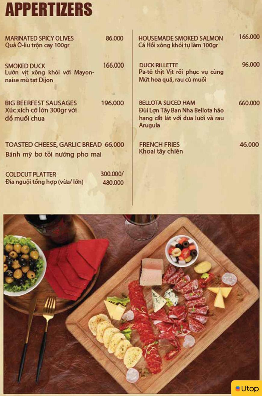 Khám phá menu Khai vị hấp dẫn của Grille6 Steakhouse
