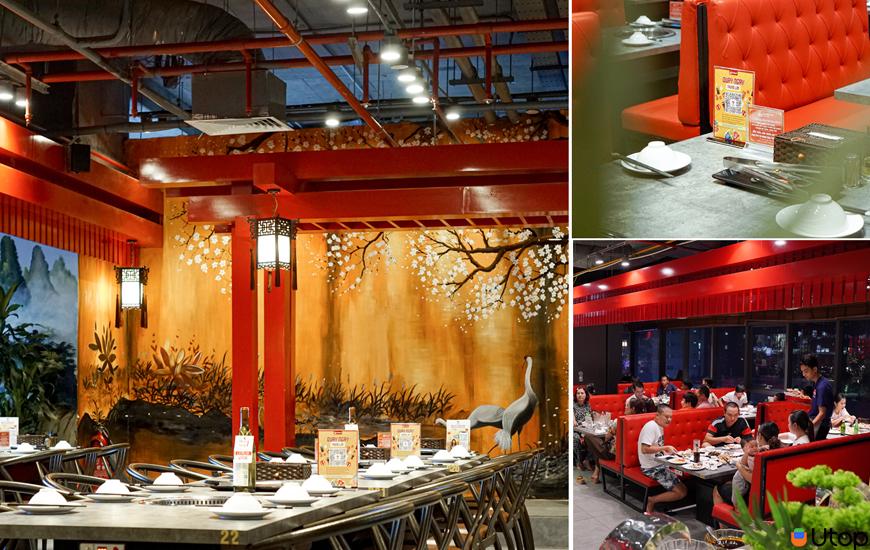 Không gian nhà hàng buffet Cửu Vân Long được thiết kế theo tiêu chuẩn HongKong