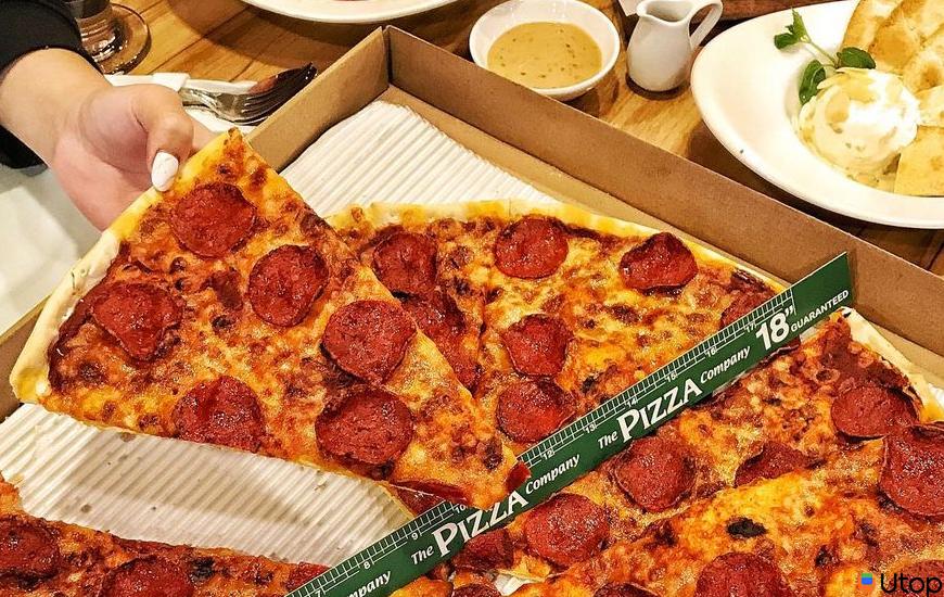 Với kích thước 18 inch, The Pizza Company giao hàng như thế nào?