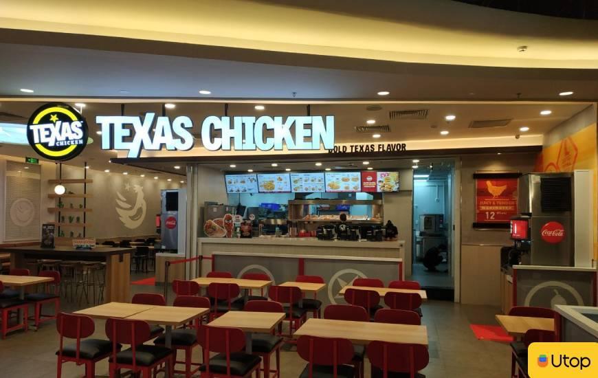 Không gian tại Texas Chicken trong lành và vô cùng rộng rãi