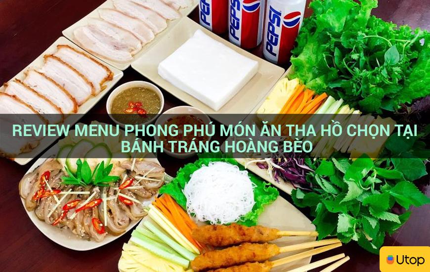 Tham khảo menu món ăn phong phú để lựa chọn tại Hoàng Bèo Cakes