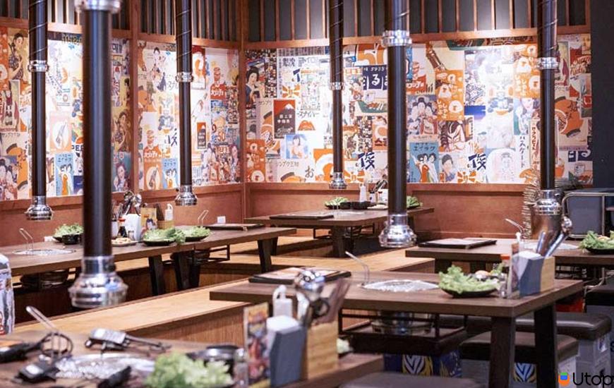 Không gian nhà hàng Yakimono phong cách Nhật Bản