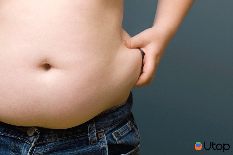 Tăng lượng mỡ trong cơ thể, đặc biệt là vùng bụng