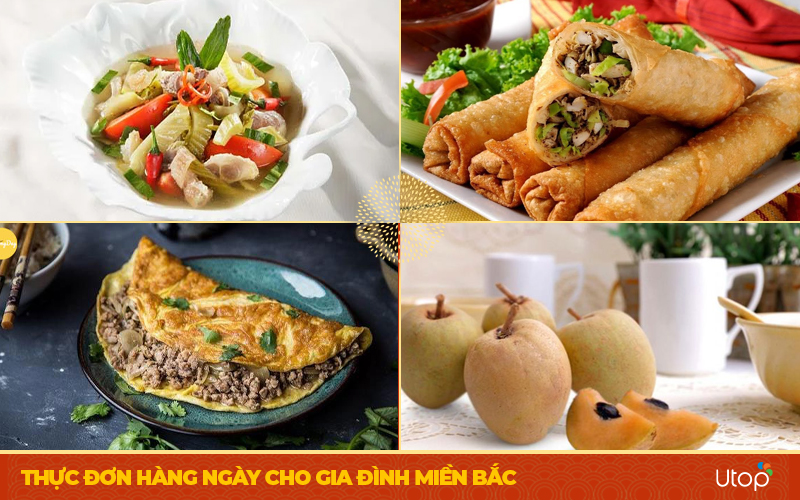 Thực đơn hàng ngày cho gia đình miền bắc
